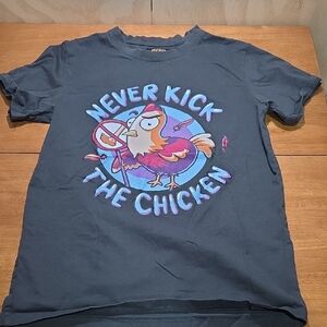Men's Graphic Tee - 'Never‎ Kick The Chicken'